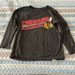 Chicago Blackhawks Kids Long Sleeve Graphic Tee.
